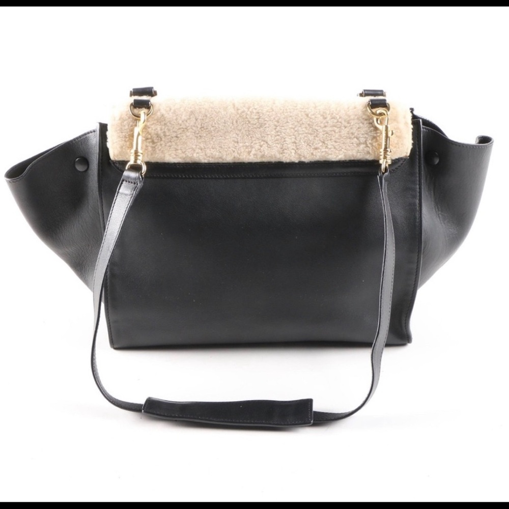 Céline Shearling Trapeze Bag RARE - Picture 7 of 9